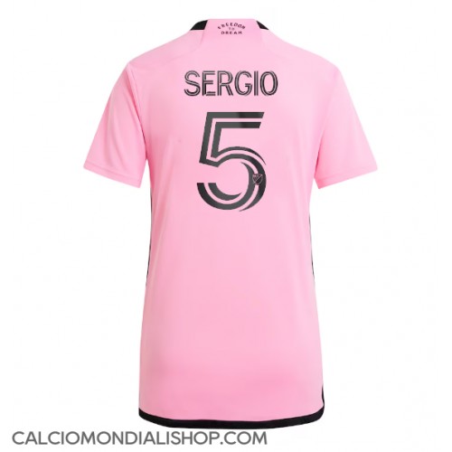 Maglie da calcio Inter Miami Sergio Busquets #5 Prima Maglia Femminile 2024-25 Manica Corta